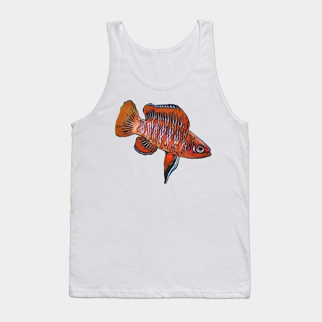 Scarlet Badis Tank Top by DestructoKitty